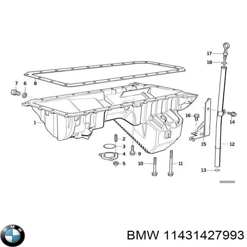Varilla de aceite 11431427993 BMW