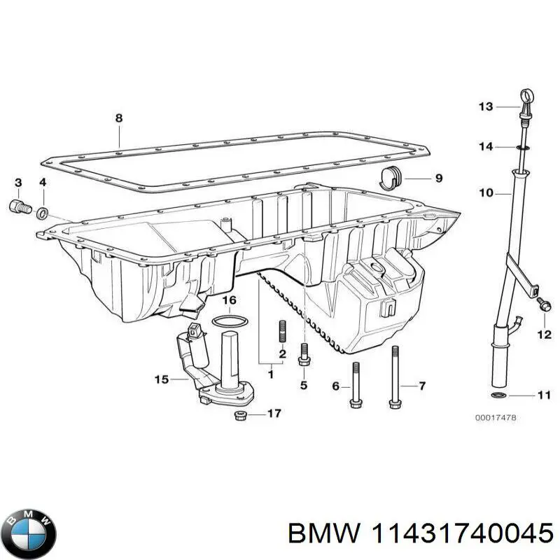 Retén, bomba de aceite de motor para BMW 3 (E46)