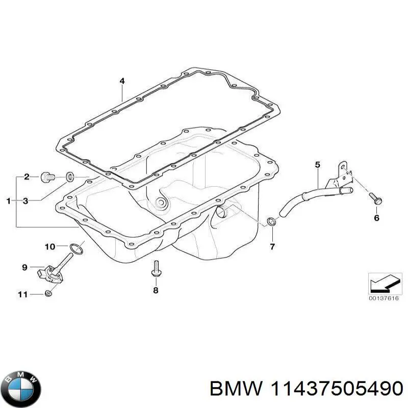 Varilla de nivel de aceite BMW 11437505490