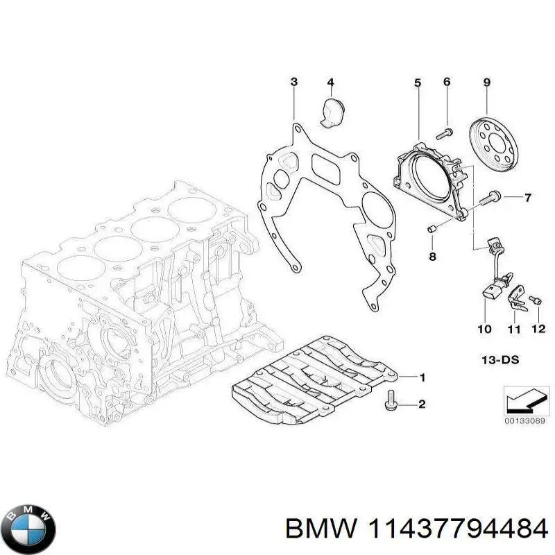 11437794484 BMW anillo de sellado de la manguera de entrada del compresor