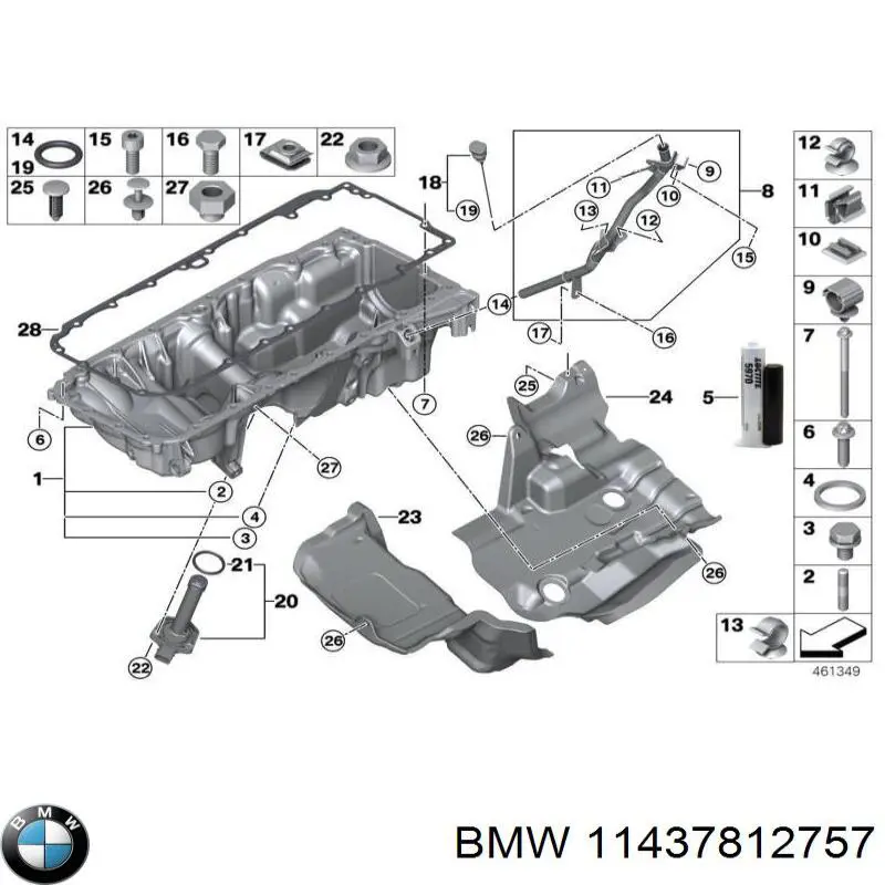 11437812757 BMW varilla del nivel de aceite