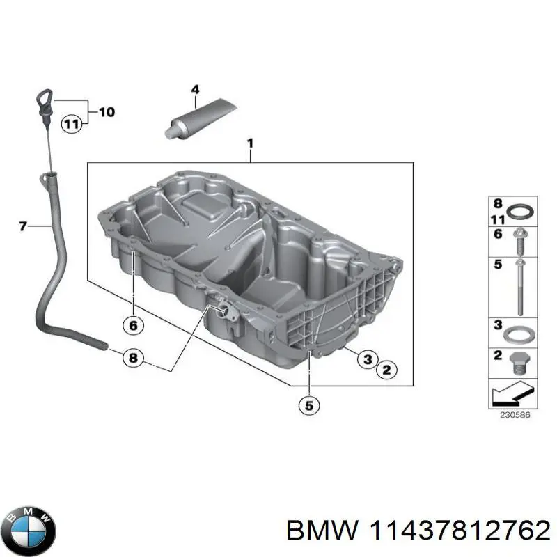 11437812762 BMW varilla del nivel de aceite