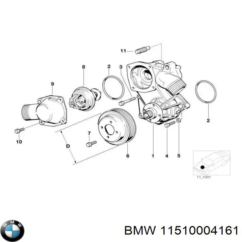 11510004161 BMW bomba de agua