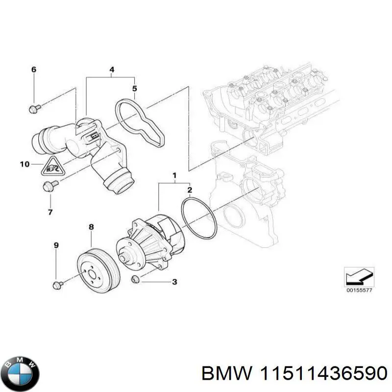 Polea bomda de agua BMW 11511436590
