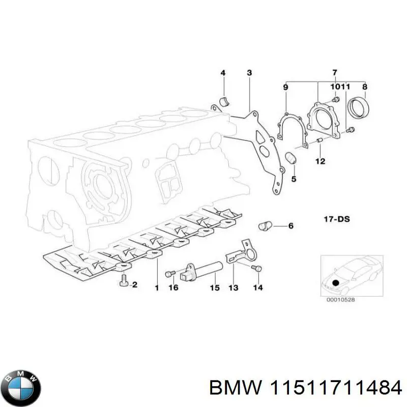 Junta, bomba de agua para BMW 3 (E36)