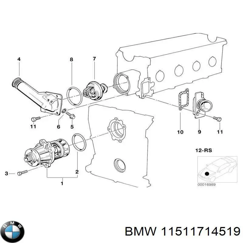 Junta de bomba de agua BMW 11511714519 precio, desde 12,76 EUR