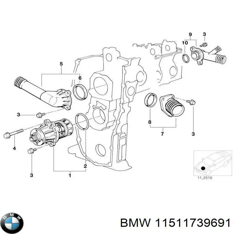Junta de bomba de agua BMW 11511739691 precio, desde 4,13 EUR