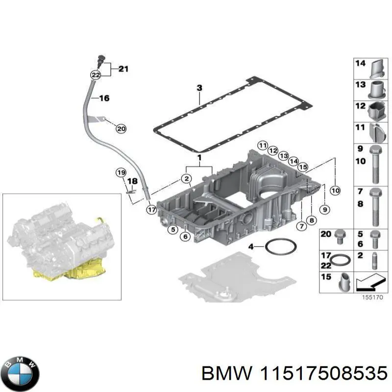 11517508535 BMW Junta de bomba de agua