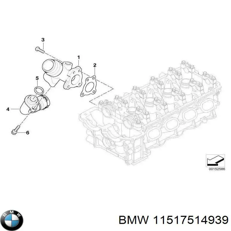 11517514939 BMW junta, tapa de tubo de llenado de aceite