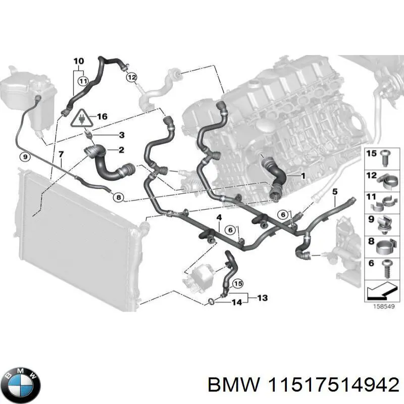 Junta del tapón del cárter de aceite 11517514942 BMW