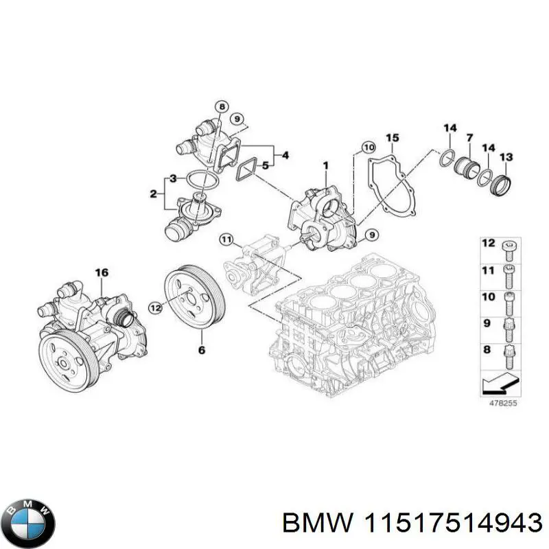 Junta de bomba de agua BMW 11517514943 precio, desde 7,38 EUR