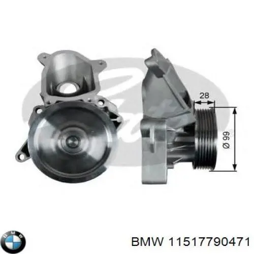 Comprar 11517790471 BMW Bomba de agua para motor