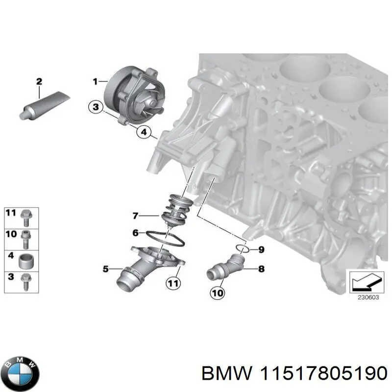 Junta, bomba de agua para BMW X1 (E84)