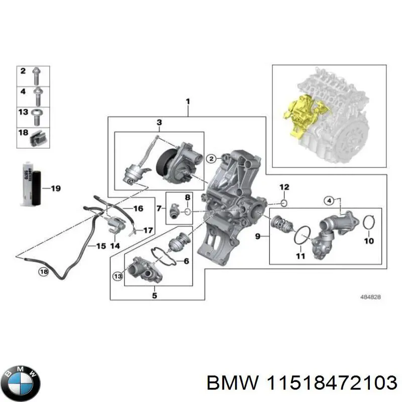 11518472103 BMW Bomba refrigerante coche