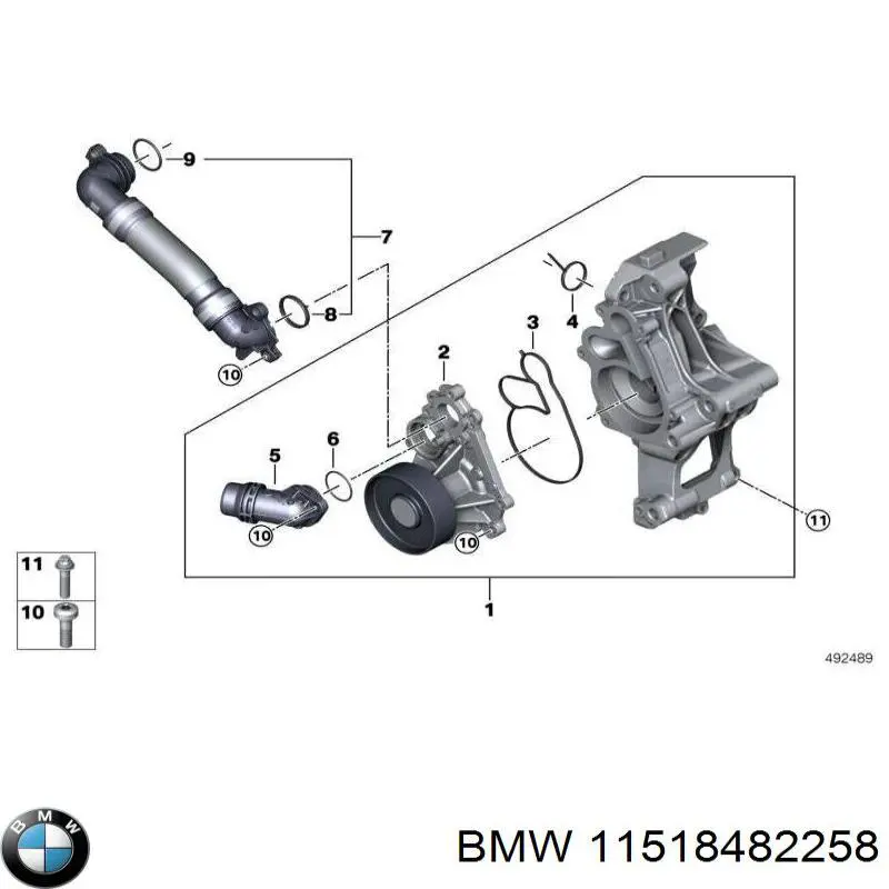 Manguera de agua refrigerante para BMW X7 (G07)