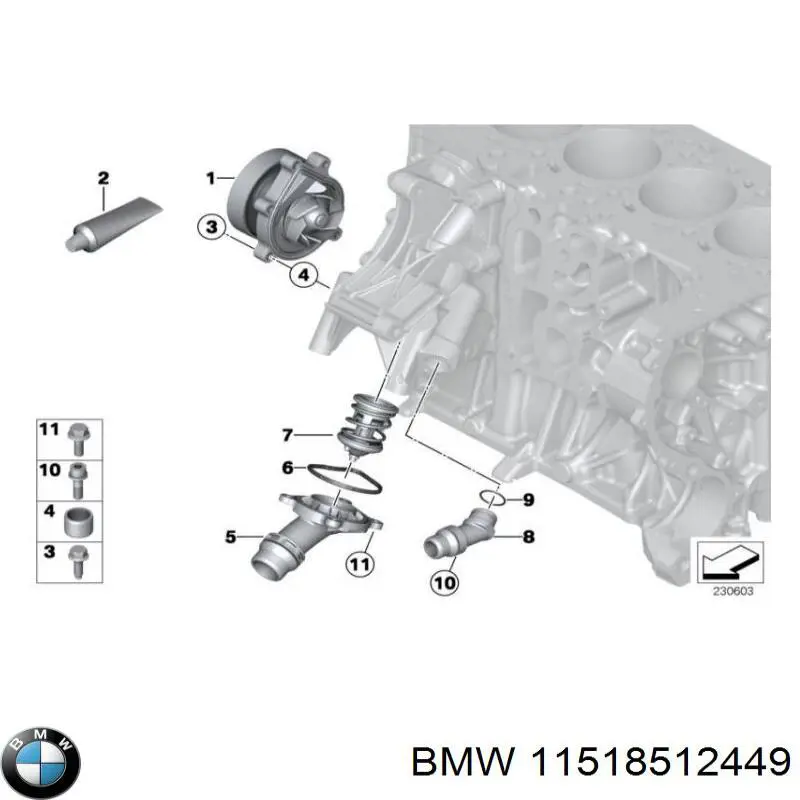 Perno de fijación del brazo oscilante delantero BMW 11518512449 precio, desde 3,09 EUR