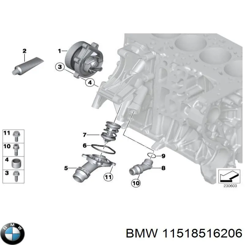 Comprar 11518516206 BMW Caja de termostato