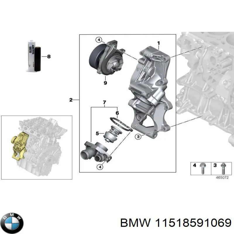 Bombeadora de agua BMW 11518591069 precio, desde 62,54 EUR