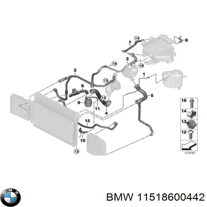 Bomba de agua eléctrica auxiliar BMW 11518600442 precio, desde 115,21 EUR