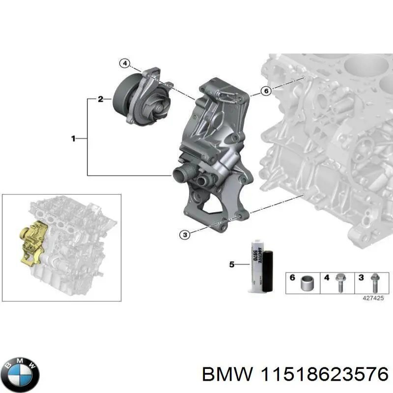 Comprar 11518623576 BMW Bomba de agua para motor