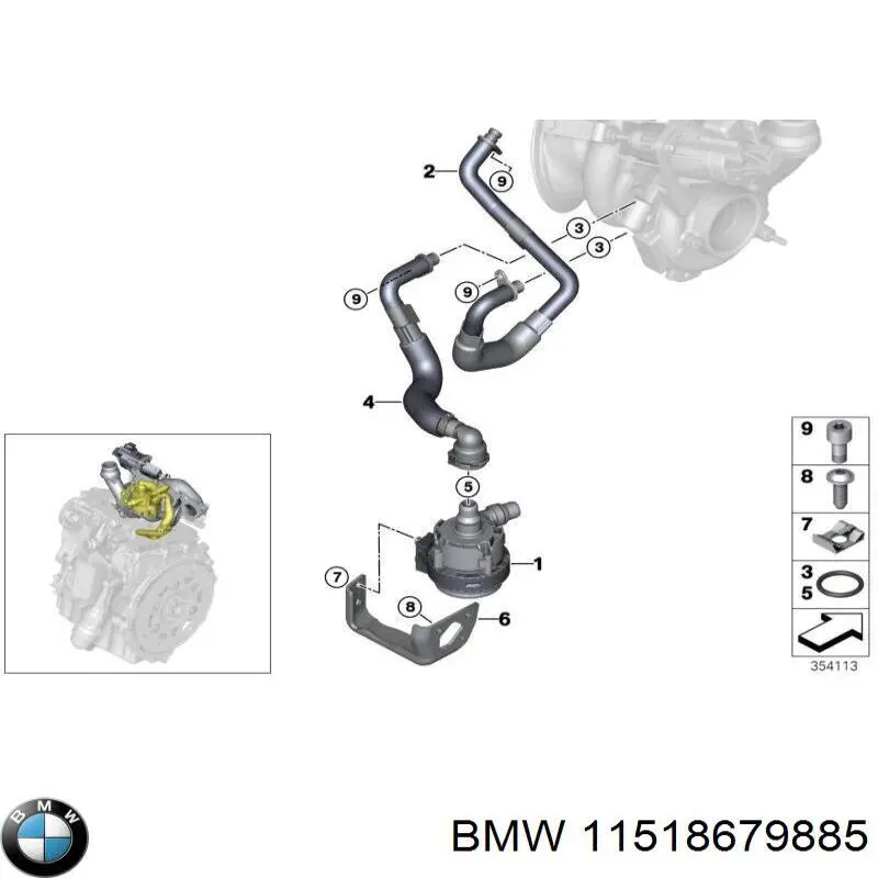 Bomba de agua eléctrica auxiliar BMW 11518679885 precio, desde 62,90 EUR