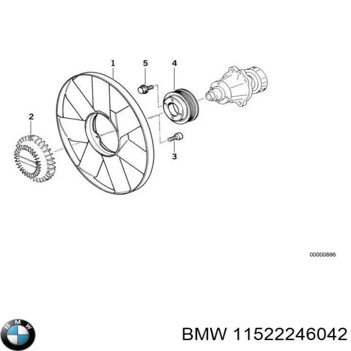 11522246042 BMW embrague, ventilador del radiador