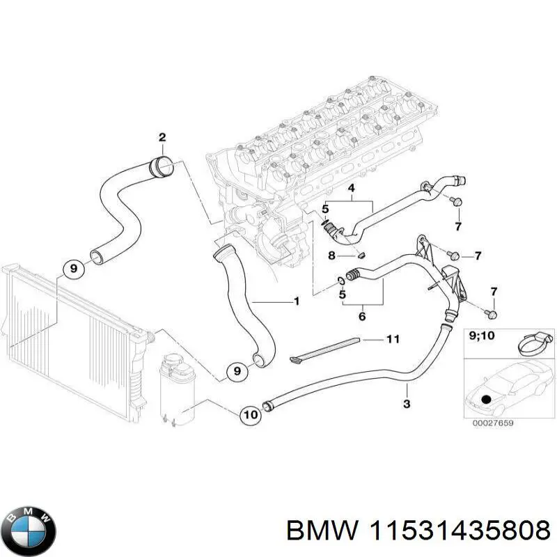 Comprar 11531435808 BMW Junta de tapa del tubo de llenado de aceite