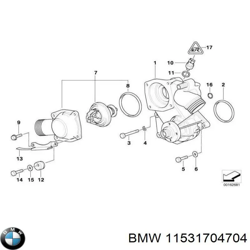 11531704704 BMW termostato, refrigerante