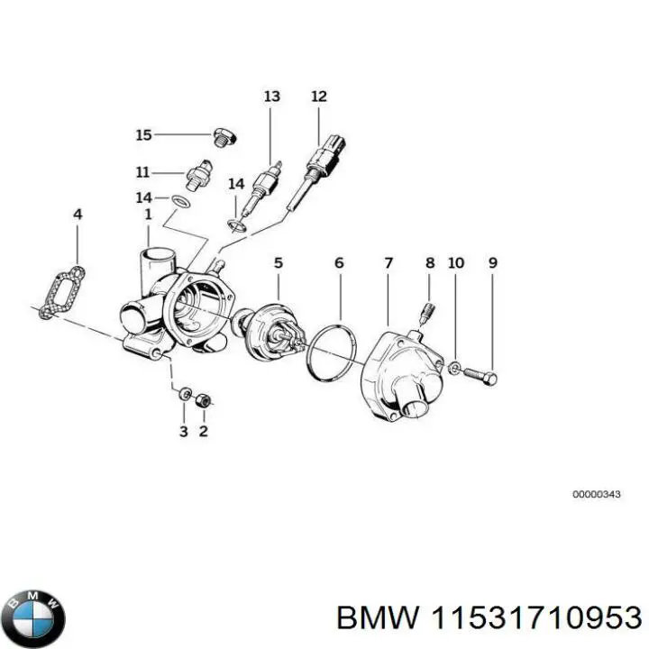 Termostato 11531710953 BMW