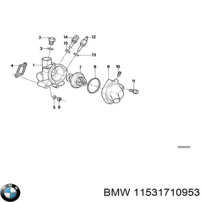 11531710953 BMW Termostato de agua