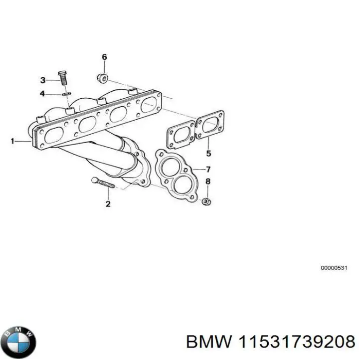 Brida de agua  BMW 11531739208