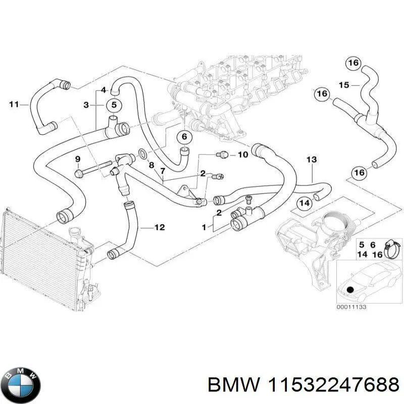 Manguera de retorno del enfriador de aceite BMW 11532247688 precio, desde 14,16 EUR