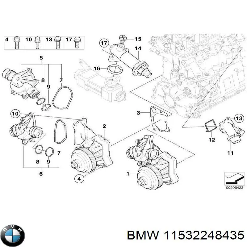 Junta del enfriador EGR del sistema de recirculación de gases BMW 11532248435 precio, desde 0,23 EUR