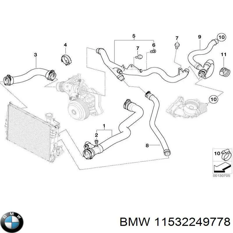 Comprar 11532249778 BMW Manguera superior del radiador