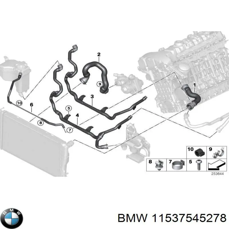 Junta de bomba de agua BMW 11537545278