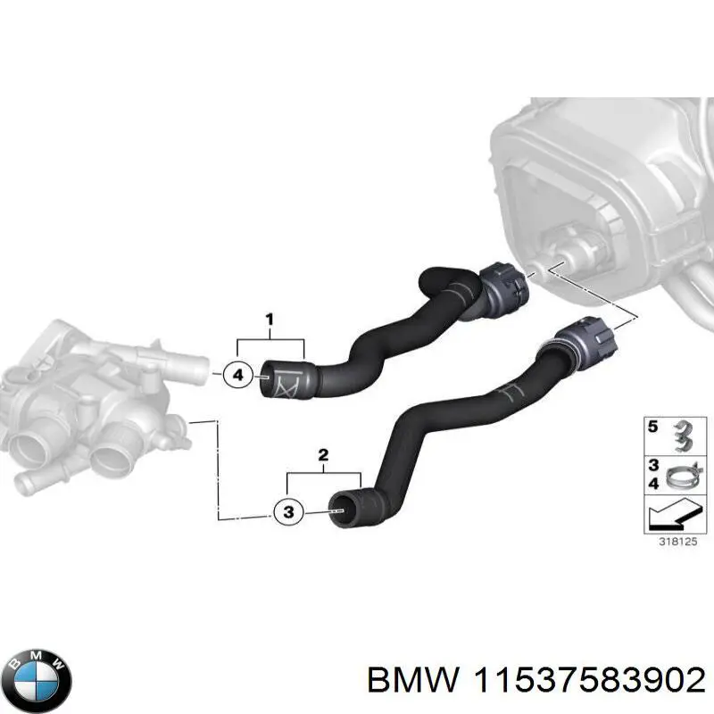 Manguera de refrigerante del turbocompresor, entrada BMW 11537583902 precio, desde 35,89 EUR