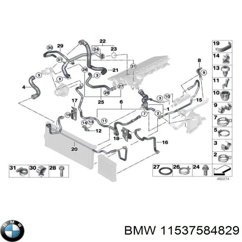 Comprar 11537584829 BMW Junta de termostato