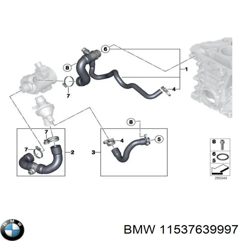 Manguito de líquido refrigerante BMW 11537639997 precio, desde 36,94 EUR