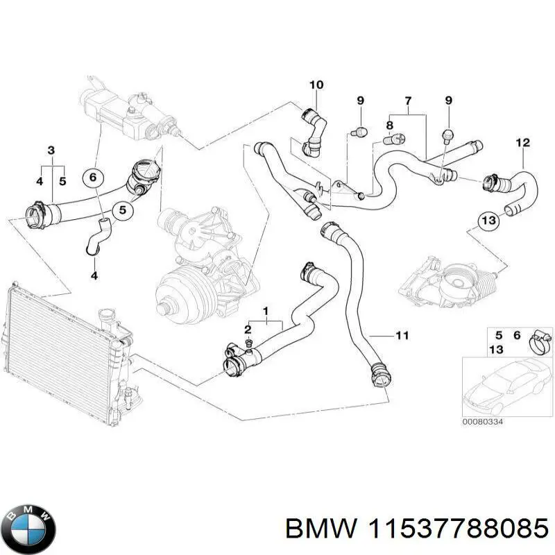 Comprar 11537788085 BMW Manguera inferior del radiador