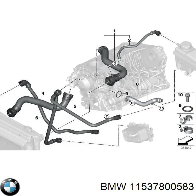 Manguito de líquido refrigerante BMW 11537800583 precio, desde 23,53 EUR