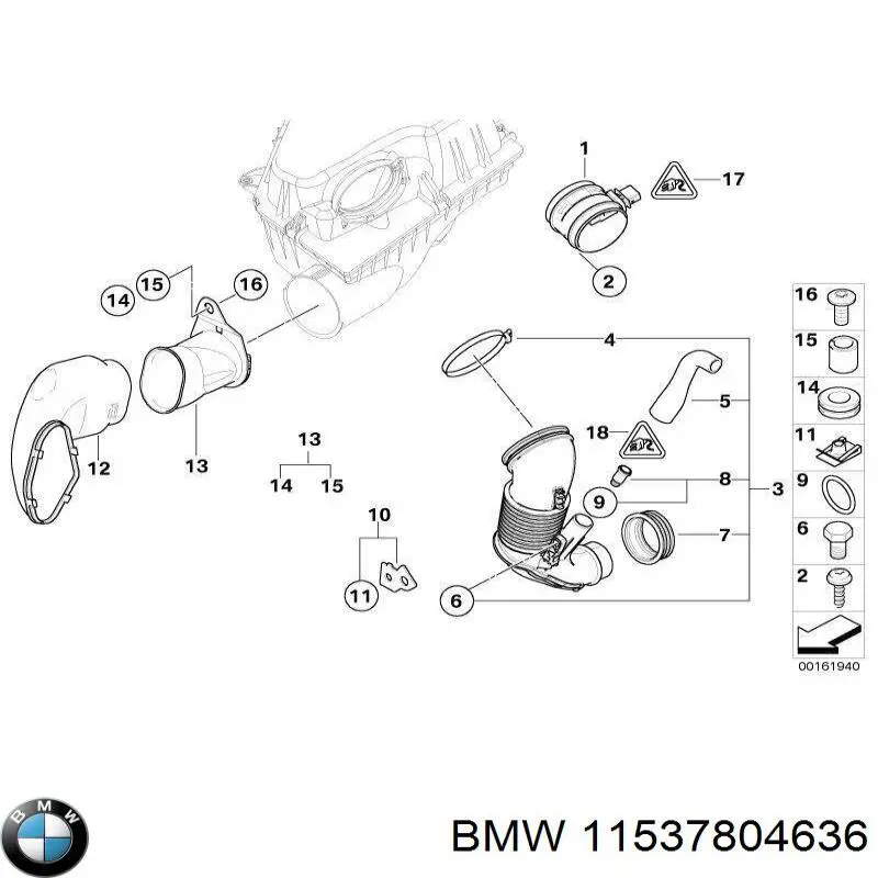 Junta del soporte del filtro de aceite BMW 11537804636