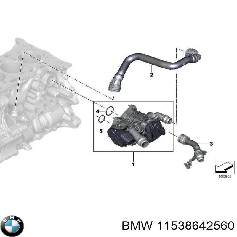 11538642560 BMW termostato, refrigerante