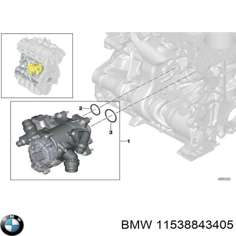 Carcasa del termostato para BMW X2 (F39)