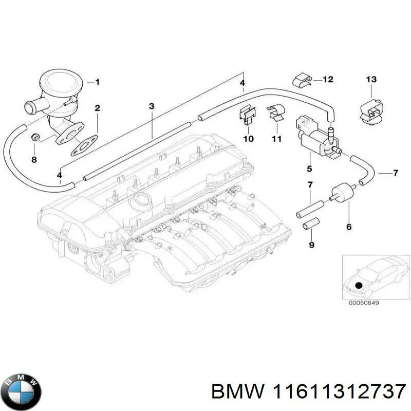 Comprar 11731277448 BMW Válvula de retención neumática