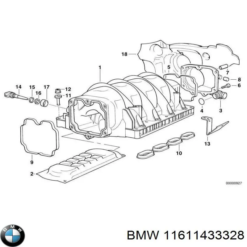 Junta de colector de admisión 11611433328 BMW
