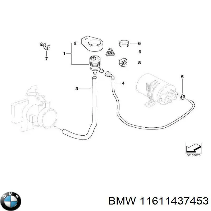 Tubo flexible de aspiración, cuerpo mariposa para BMW 3 (E36)