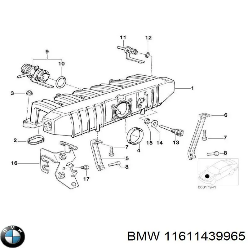 11611439965 BMW colector de admisión