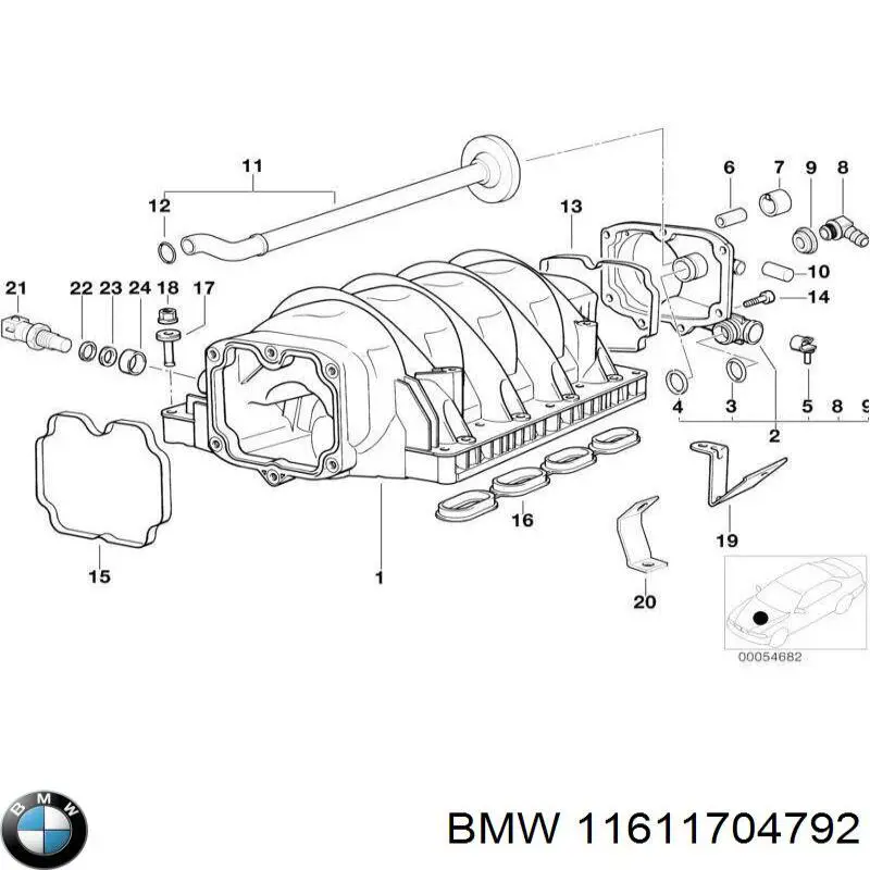 11611704792 BMW juego de reparación, cilindro de freno principal