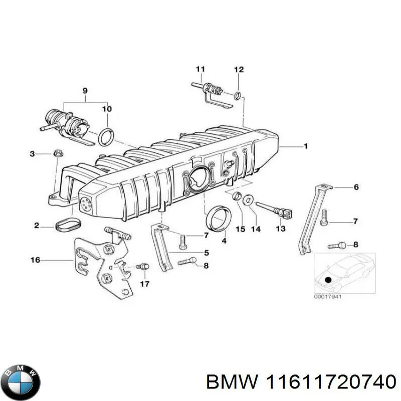 Junta de colector de admisión BMW 11611720740 precio, desde 2,87 EUR
