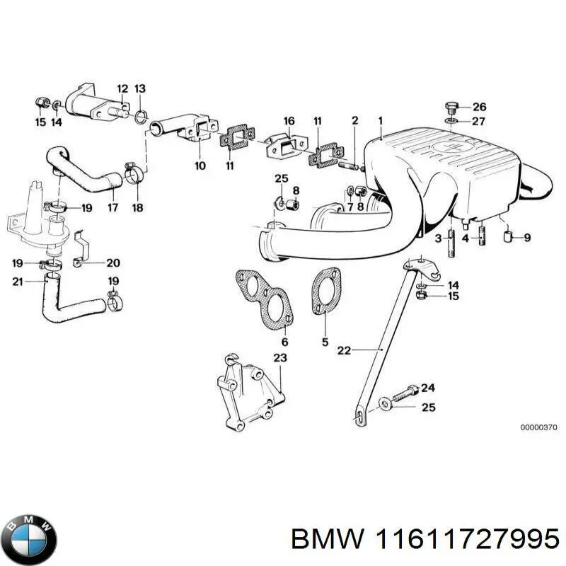 11611727995 BMW junta, colector de admisión